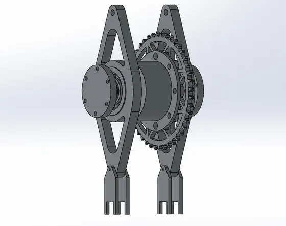 Modelo CAD real de un conjunto de transmisión y diferencial