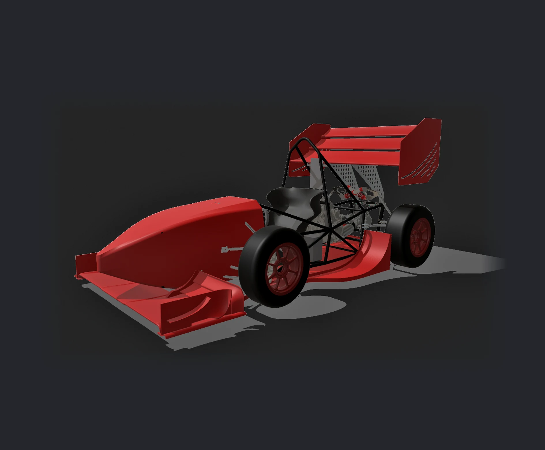Vehículo Formula SAE completo en CAD: diseño e integración de vehículo desarrollados por PASARI